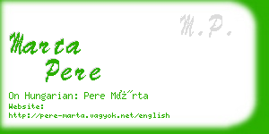 marta pere business card